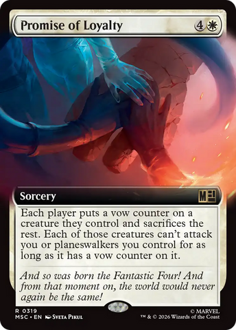 Promise of Loyalty (Extended Art) [Marvel Super Heroes Commander] Magic: The Gathering