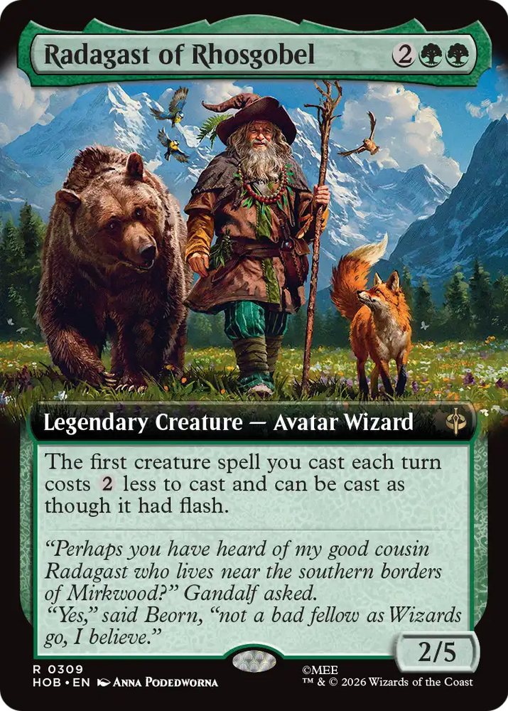 Radagast of Rhosgobel (Extended Art) [The Hobbit] Magic: The Gathering