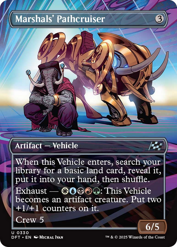Marshals' Pathcruiser (Borderless) [Aetherdrift] Magic: The Gathering