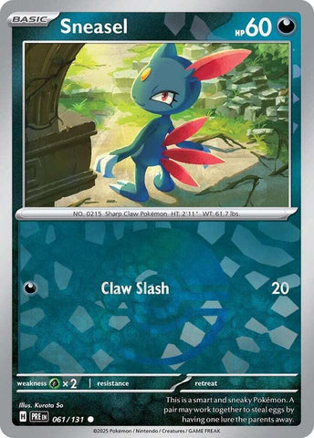 Sneasel (061/131) (Poke Ball Pattern) [Scarlet & Violet: Prismatic Evolutions] Pokémon