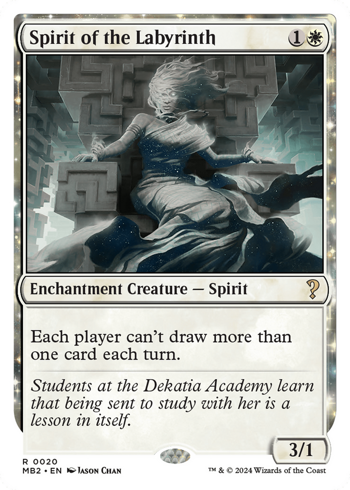 Spirit of the Labyrinth (White Border) [Mystery Booster 2] Magic: The Gathering