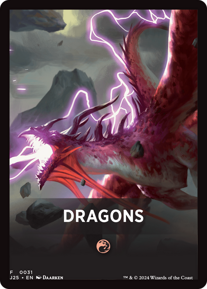 Dragons Theme Card [Foundations Jumpstart Front Cards] Magic: The Gathering