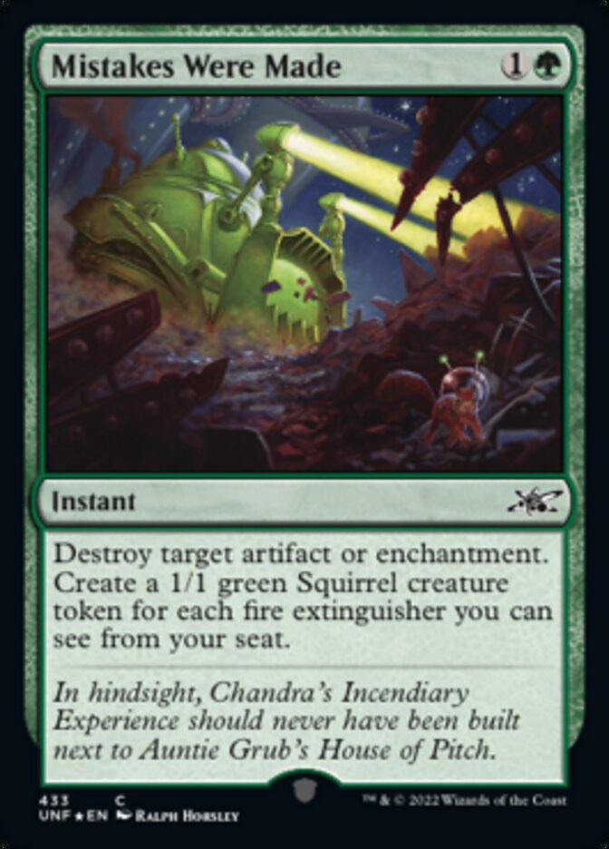 Mistakes Were Made (Galaxy Foil) [Unfinity] Magic: The Gathering