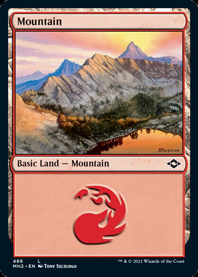 Mountain (488) (Foil Etched) [Modern Horizons 2] Magic: The Gathering