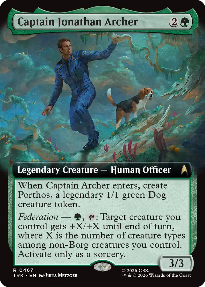 Captain Jonathan Archer (Extended Art) [Star Trek] Magic: The Gathering