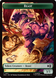 Rhino (013) // Beast (011) Double-Sided Token [Marvel Super Heroes Commander Tokens] Magic: The Gathering