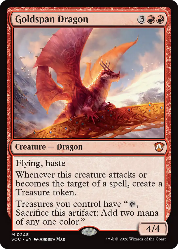 Goldspan Dragon [Secrets of Strixhaven Commander] Magic: The Gathering