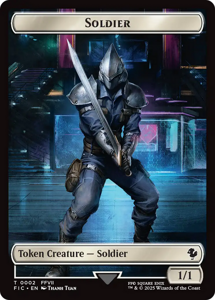 Soldier // Rebel Double-Sided Token [FINAL FANTASY Commander Tokens] Magic: The Gathering