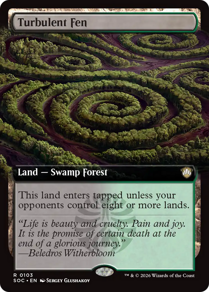 Turbulent Fen (Extended Art) [Secrets of Strixhaven Commander] Magic: The Gathering