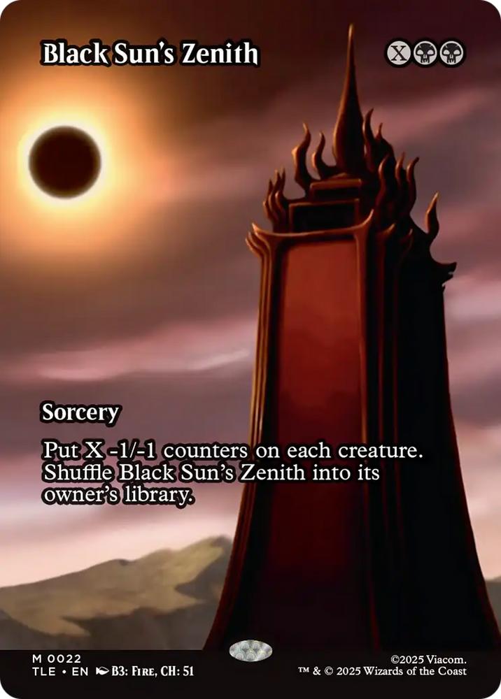 Black Sun's Zenith (Borderless) [Avatar: The Last Airbender: Eternal-Legal] Magic: The Gathering