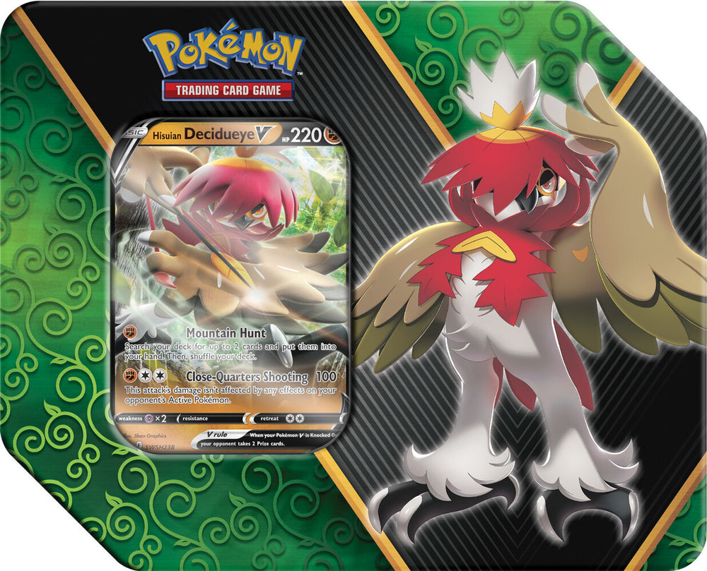 Divergent Powers Tin (Hisuian Decidueye V) Pokémon