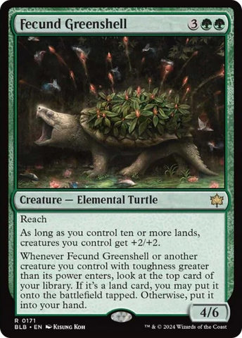 Fecund Greenshell [Bloomburrow] Magic: The Gathering