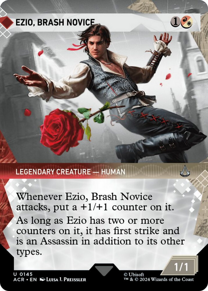 Ezio, Brash Novice (Showcase) [Assassin's Creed] Magic: The Gathering