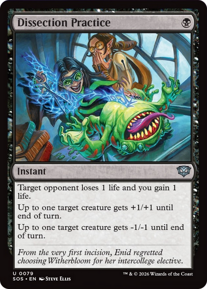 Dissection Practice [Secrets of Strixhaven] Magic: The Gathering