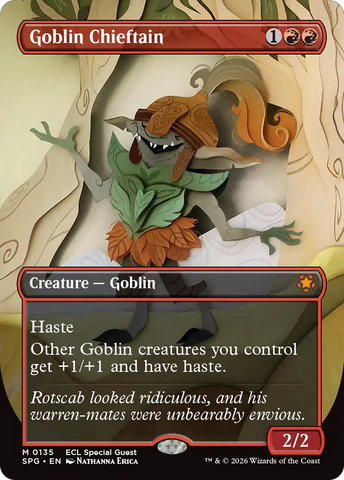 Goblin Chieftain (Borderless) [Lorwyn Eclipsed Special Guests] Magic: The Gathering