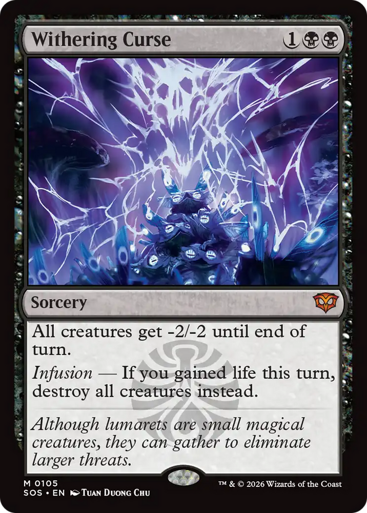 Withering Curse [Secrets of Strixhaven] Magic: The Gathering