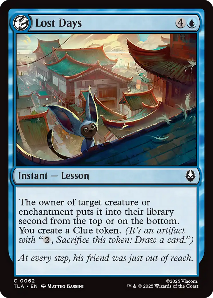 Lost Days [Avatar: The Last Airbender] Magic: The Gathering