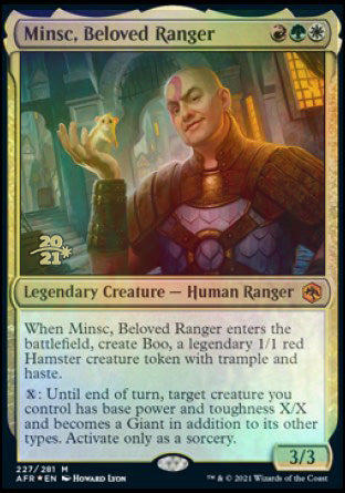 Minsc, Beloved Ranger [Dungeons & Dragons: Adventures in the Forgotten Realms Prerelease Promos] Magic: The Gathering