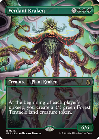 Verdant Kraken (Borderless) [Reality Fracture] Magic: The Gathering