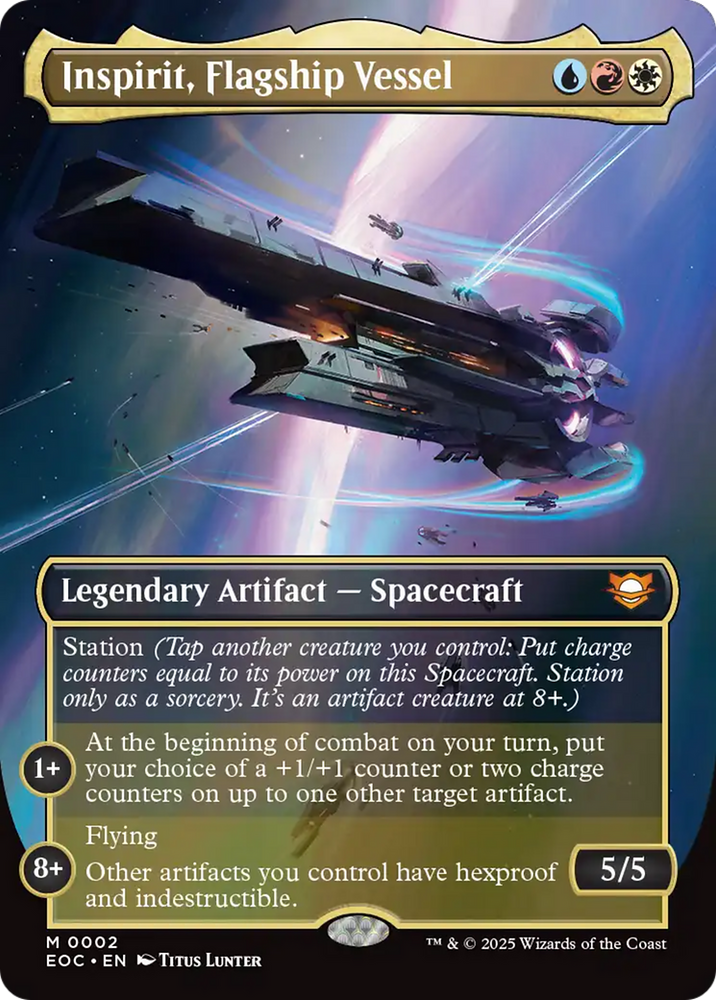 Inspirit, Flagship Vessel (Borderless) [Edge of Eternities Commander] Magic: The Gathering