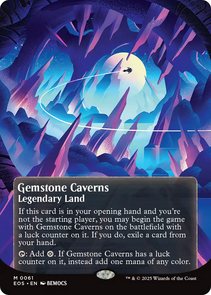 Gemstone Caverns (0061) (Borderless) [Edge of Eternities: Stellar Sights] Magic: The Gathering