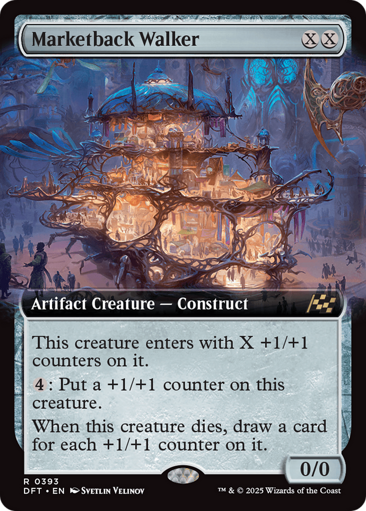 Marketback Walker (Extended Art) [Aetherdrift] Magic: The Gathering