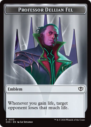 Professor Dellian Fel // Pest (0008) Double-Sided Token [Secrets of Strixhaven Tokens] Magic: The Gathering
