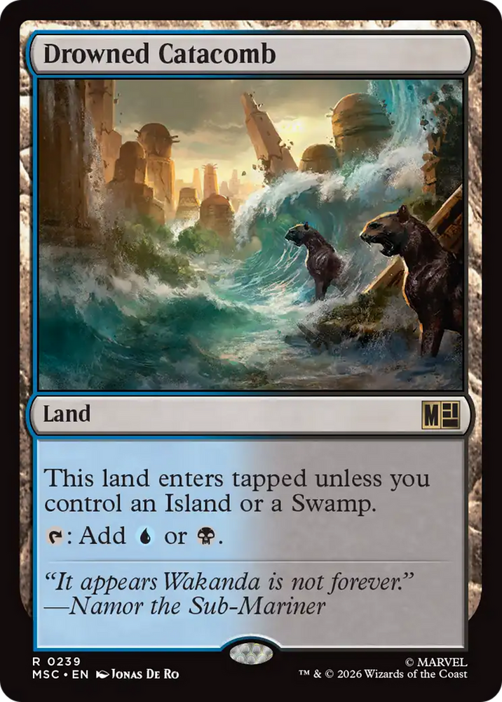 Drowned Catacomb (Surge Foil) [Marvel Super Heroes Commander] Magic: The Gathering