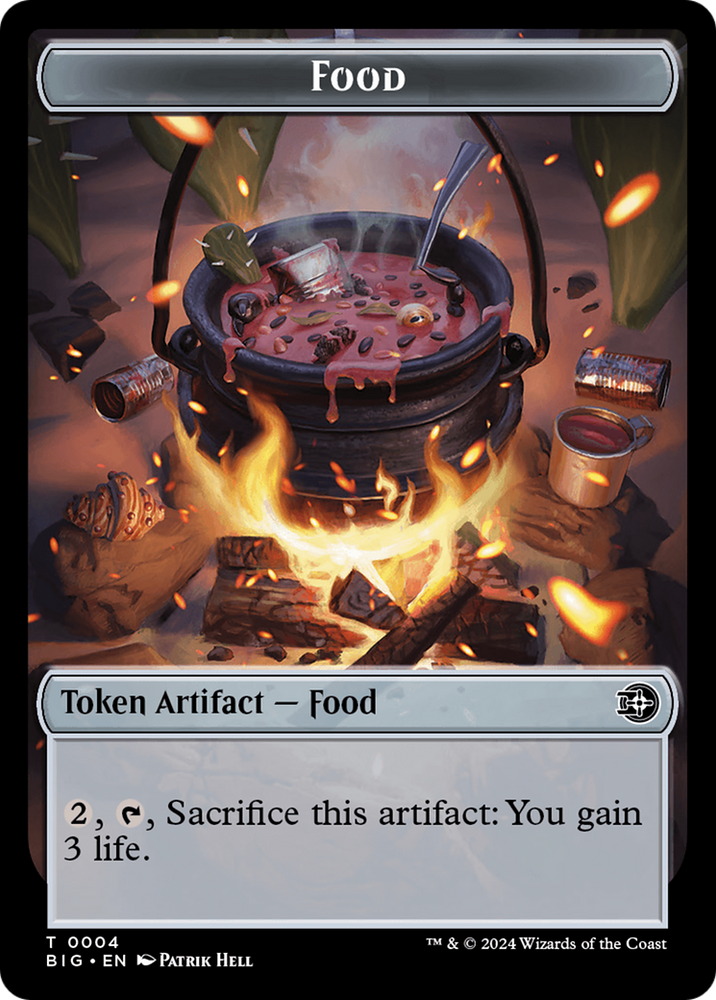 Mercenary // Food (0004) Double-Sided Token [Outlaws of Thunder Junction Tokens] Magic: The Gathering