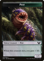 Pest // Jace, Telepath Unbound Emblem Double-Sided Token [Secret Lair: From Cute to Brute Tokens] Magic: The Gathering
