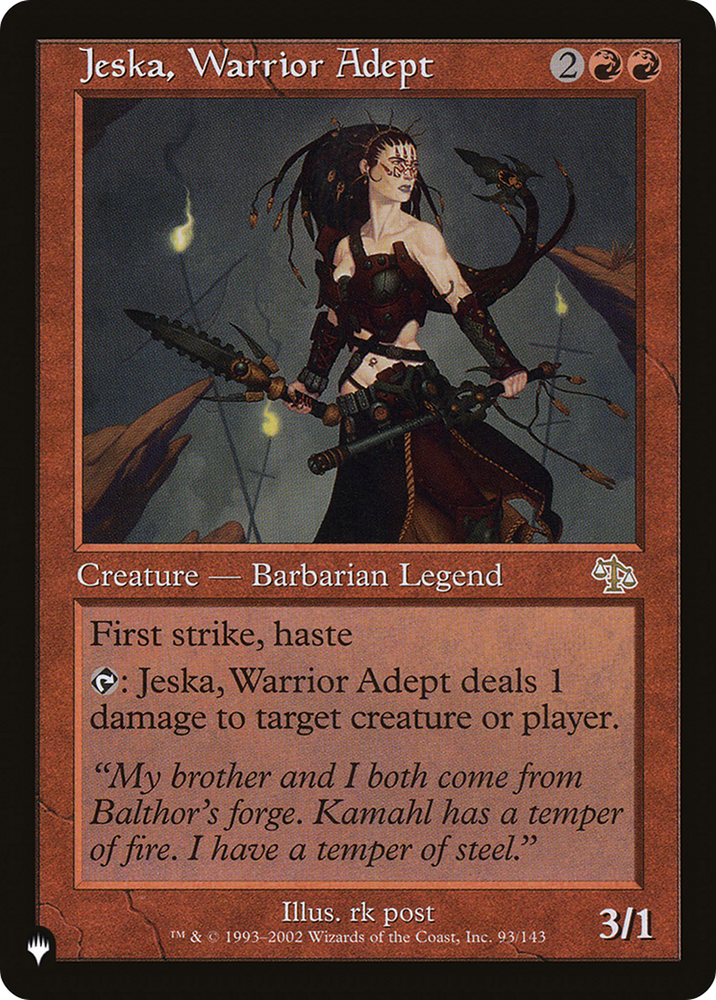 Jeska, Warrior Adept [The List] Magic: The Gathering