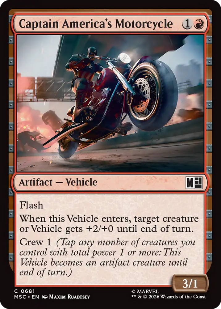 Captain America's Motorcycle [Marvel Super Heroes Commander] Magic: The Gathering