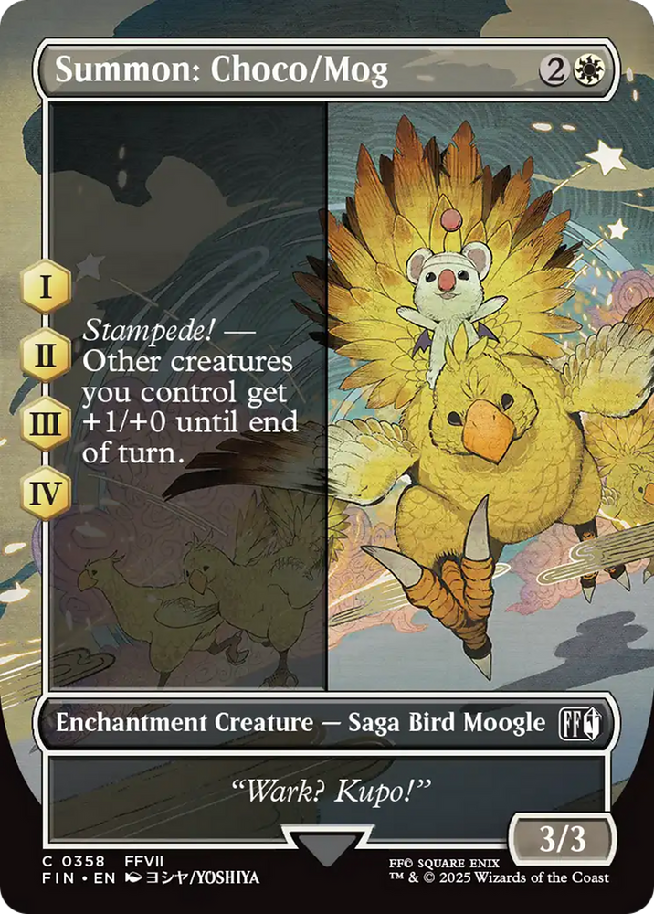 Summon: Choco/Mog (Borderless) [FINAL FANTASY] Magic: The Gathering