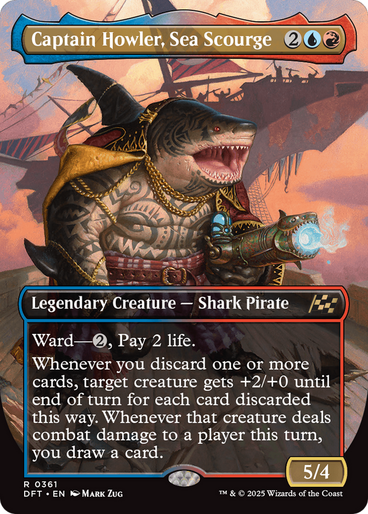 Captain Howler, Sea Scourge (Borderless) [Aetherdrift] Magic: The Gathering