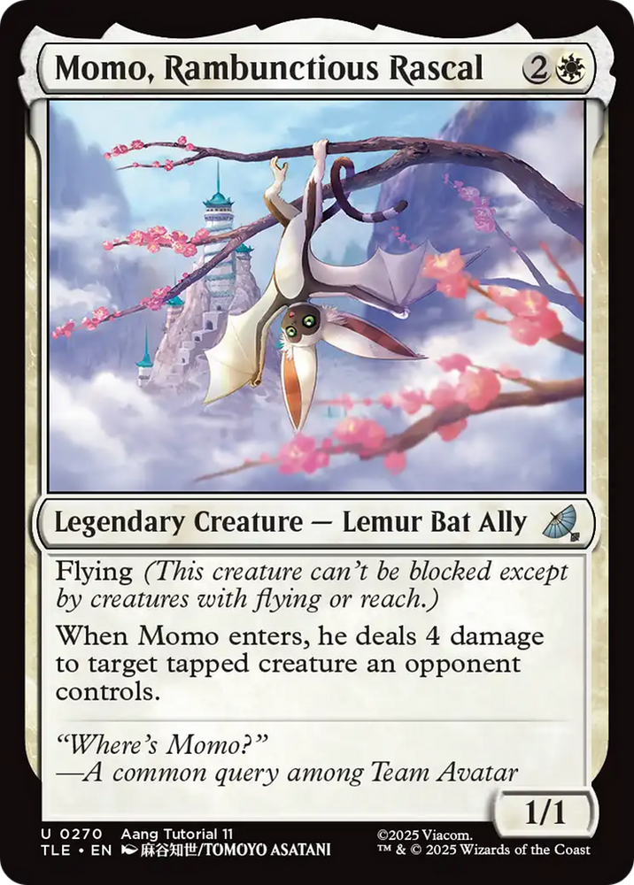 Momo, Rambunctious Rascal (0270) [Avatar: The Last Airbender: Eternal-Legal] Magic: The Gathering