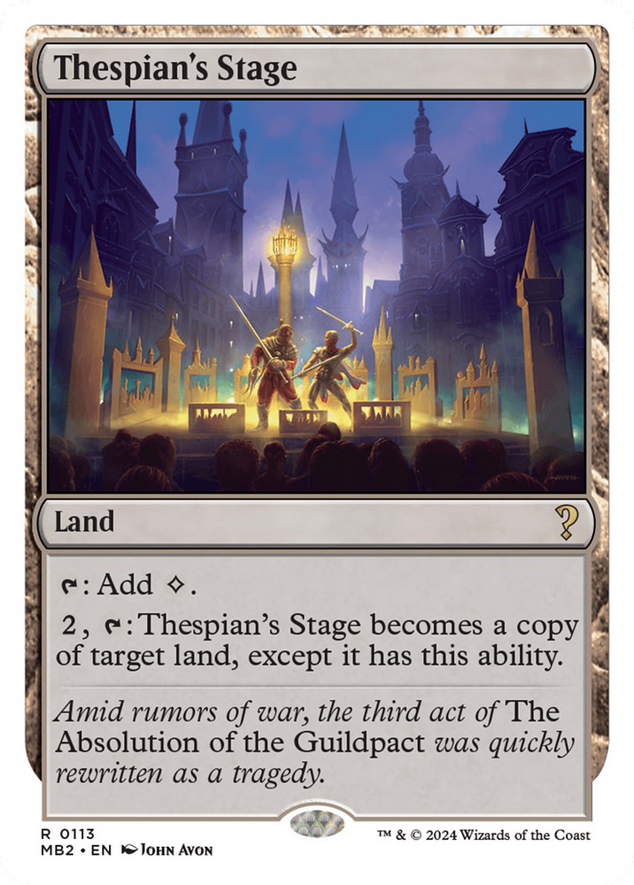 Thespian's Stage (White Border) [Mystery Booster 2] Magic: The Gathering