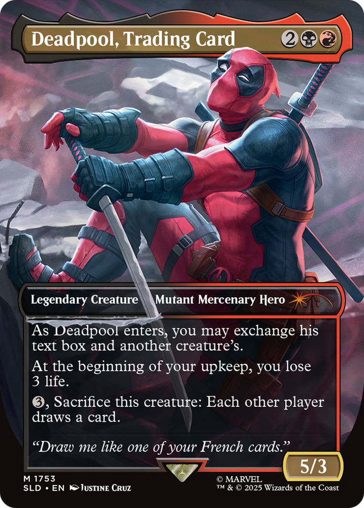 Deadpool, Trading Card [Secret Lair Drop Series] Magic: The Gathering