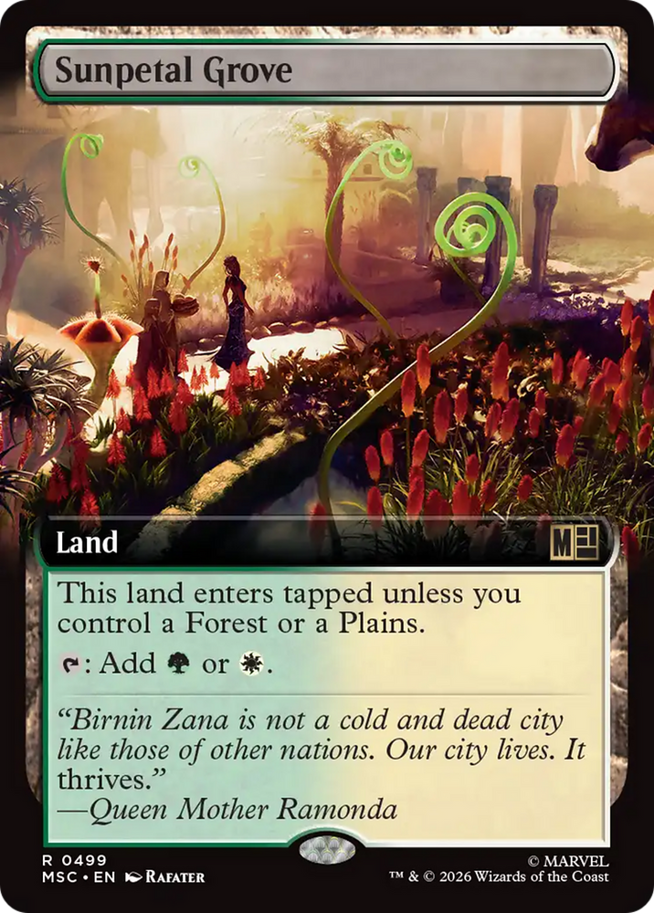 Sunpetal Grove (Extended Art) [Marvel Super Heroes Commander] Magic: The Gathering