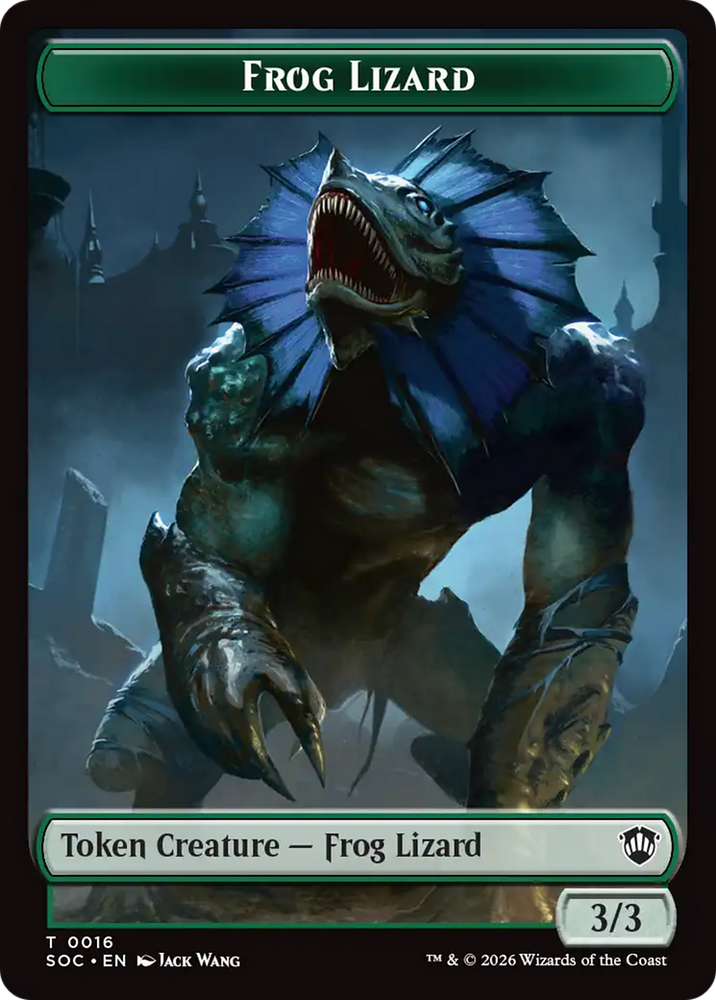 Boar // Frog Lizard Double-Sided Token [Secrets of Strixhaven Commander Tokens] Magic: The Gathering