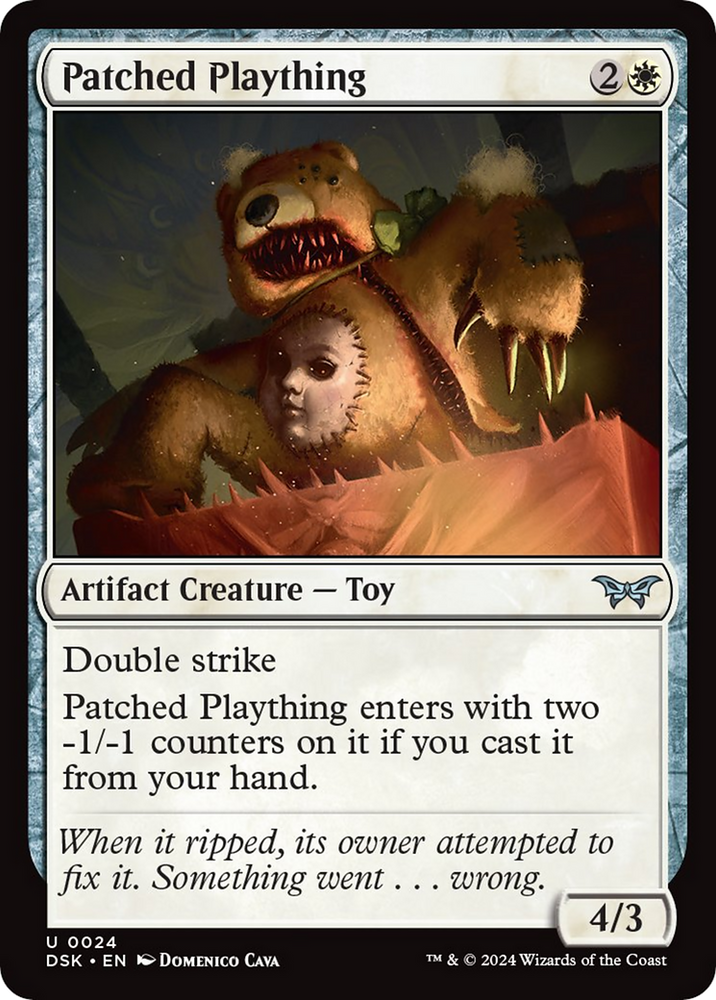 Patched Plaything [Duskmourn: House of Horror] Magic: The Gathering