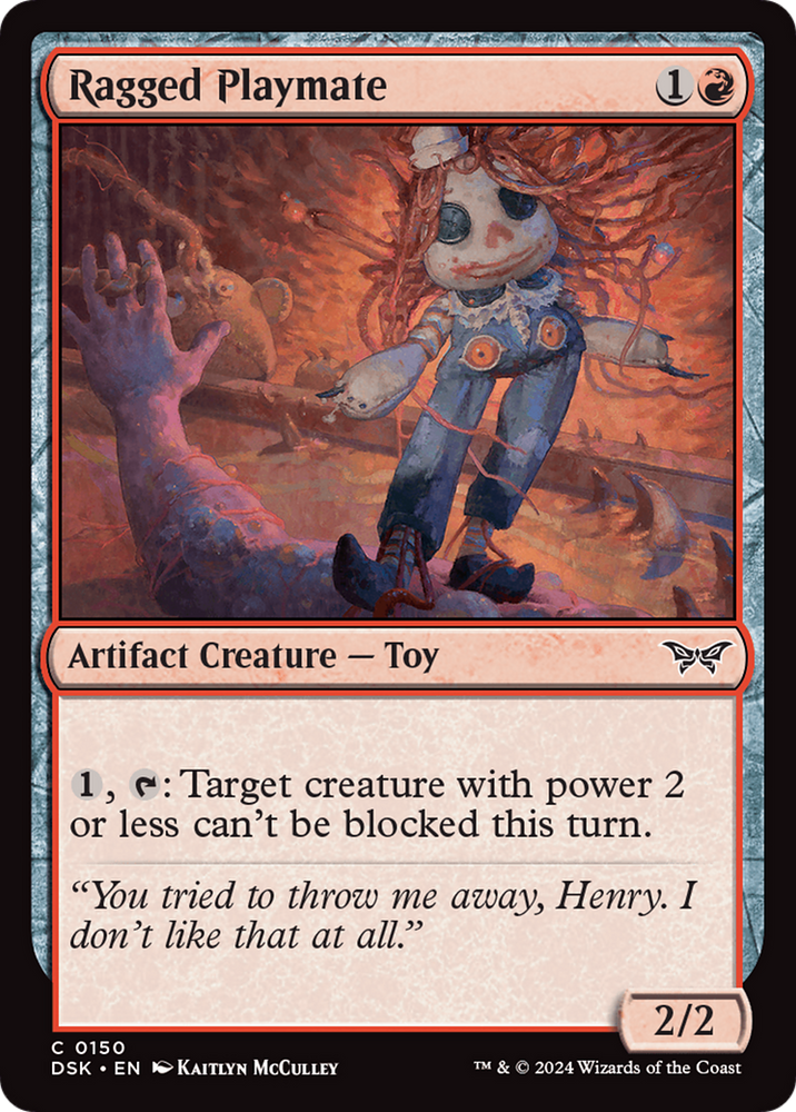 Ragged Playmate [Duskmourn: House of Horror] Magic: The Gathering