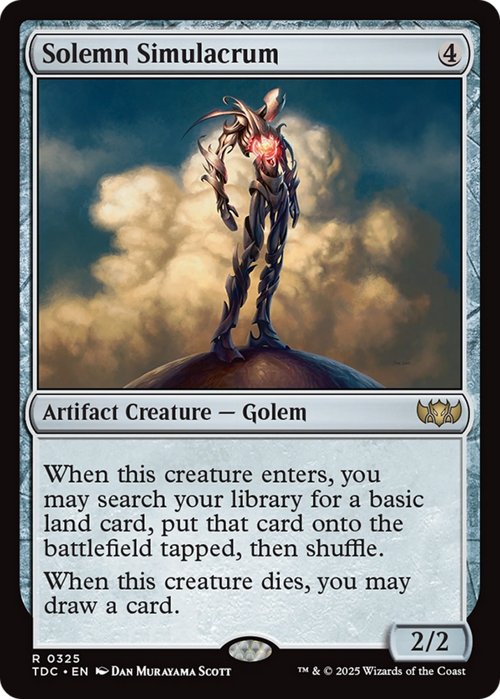 Solemn Simulacrum [Tarkir: Dragonstorm Commander] Magic: The Gathering