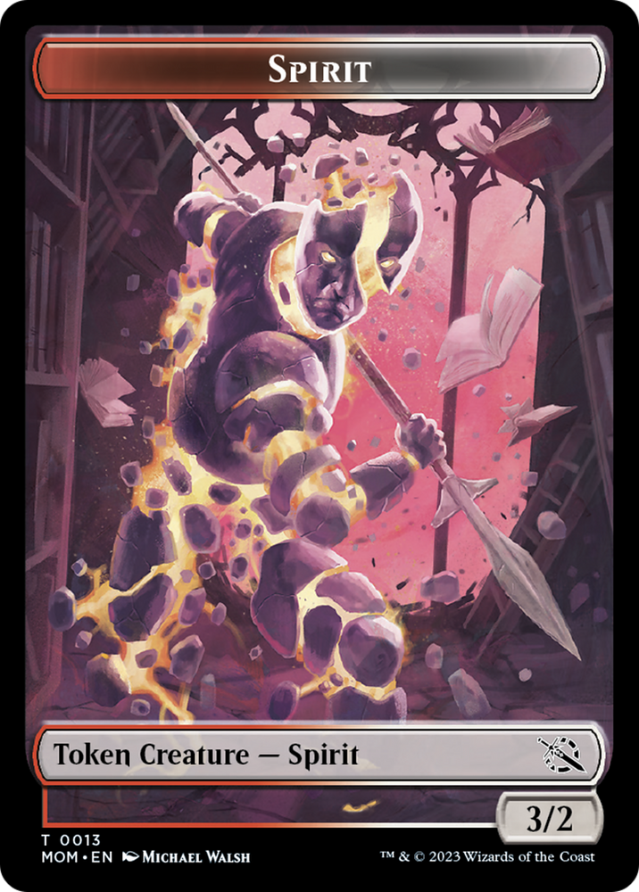 Warrior // Spirit (13) Double-Sided Token [March of the Machine Tokens] Magic: The Gathering