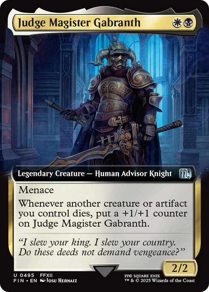 Judge Magister Gabranth (Extended Art) [FINAL FANTASY] Magic: The Gathering