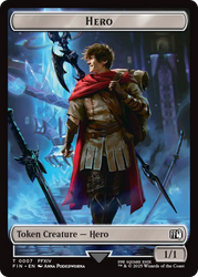Hero (0007) // Wizard (0015) Double-Sided Token [FINAL FANTASY Tokens] Magic: The Gathering
