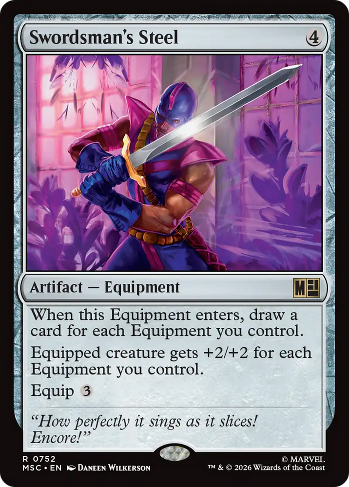 Swordsman's Steel [Marvel Super Heroes Commander] Magic: The Gathering