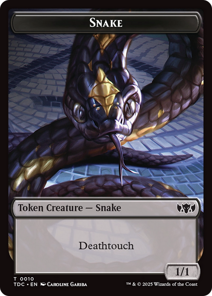 Snake // Myr Double-Sided Token [Tarkir: Dragonstorm Commander Tokens] Magic: The Gathering