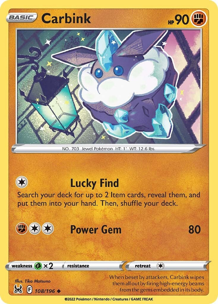 Carbink (108/196) [Sword & Shield: Lost Origin] Pokémon