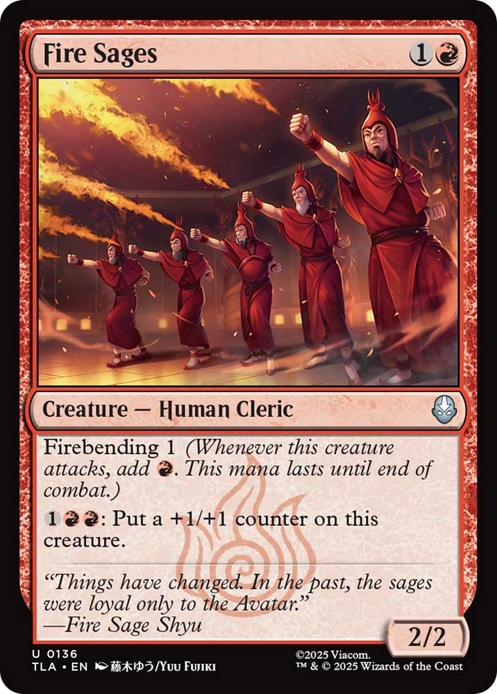 Fire Sages [Avatar: The Last Airbender] Magic: The Gathering