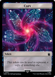 Copy // Mark of the Rani Double-Sided Token [Doctor Who Tokens] Magic: The Gathering